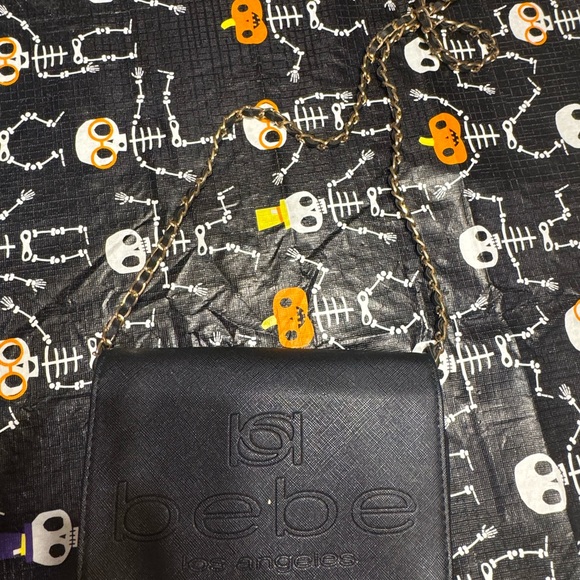 Bebe Black Textured Shoulder Bag - Picture 1 of 1